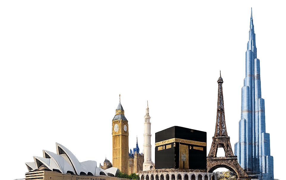 World travel landmarks